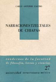 Cubierta para Narraciones tzeltales de Chiapas