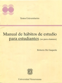 Cubierta para Manual de hábitos de estudio para estudiantes (no para alumnos)