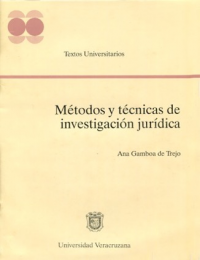 Cubierta para Métodos y técnicas de investigación jurídica