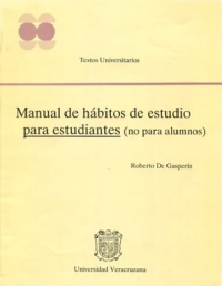 Cubierta para Manual de hábitos de estudio para estudiantes (no para alumnos)