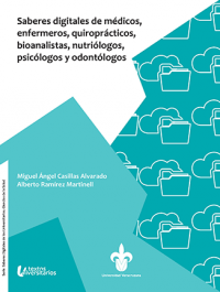 Cubierta para Saberes digitales de médicos, enfermeros, quiroprácticos, bioanalistas, nutriólogos, psicólogos y odontólogos