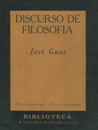 Cubierta para Discurso de filosofía: y otros trabajos sobre la materia