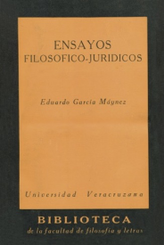 Cover for Ensayos filosófico-jurídicos: 1934/1959