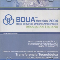 Cubierta para Base de datos urbano ambientales: Manual de usuario