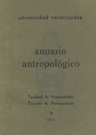 Cubierta para Anuario antropológico