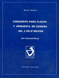 Cubierta para Concierto para flauta y orquesta de cámara No. 2 en Eb mayor: (Arr. Ryszard Siwy)