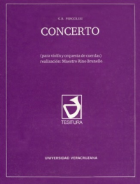 Cubierta para Concerto: (Para violín y orquesta de cuerdas) realización: maestro Rino Brunello
