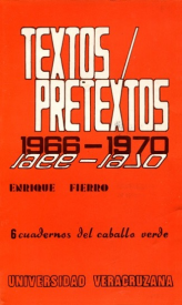 Cubierta para Textos/Pretextos 1966-1970